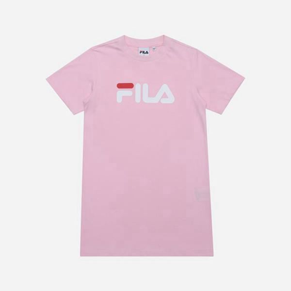 Fila Uno S/S Girl's T-Shirts - Pink,NZ 216-40572